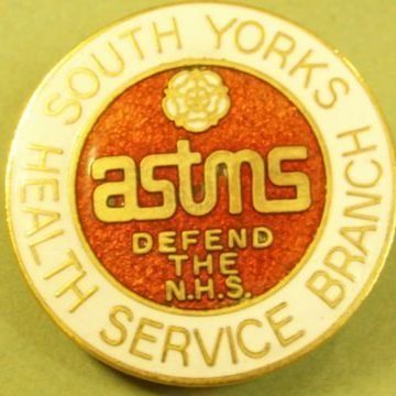 032861 Badge ASTMS SOUTH YORKS HEALTH SERVICE £7.00